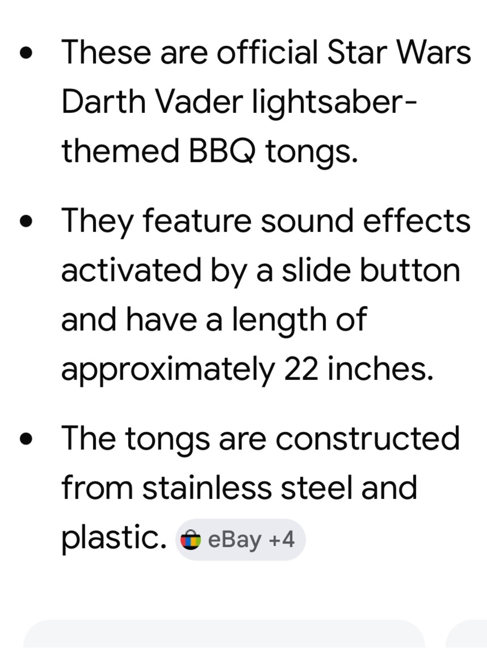 Star Wars Lightsaber
BBQ Grilling Cook Tongs Saber Rebels Clone Wars - Picture 7 of 9